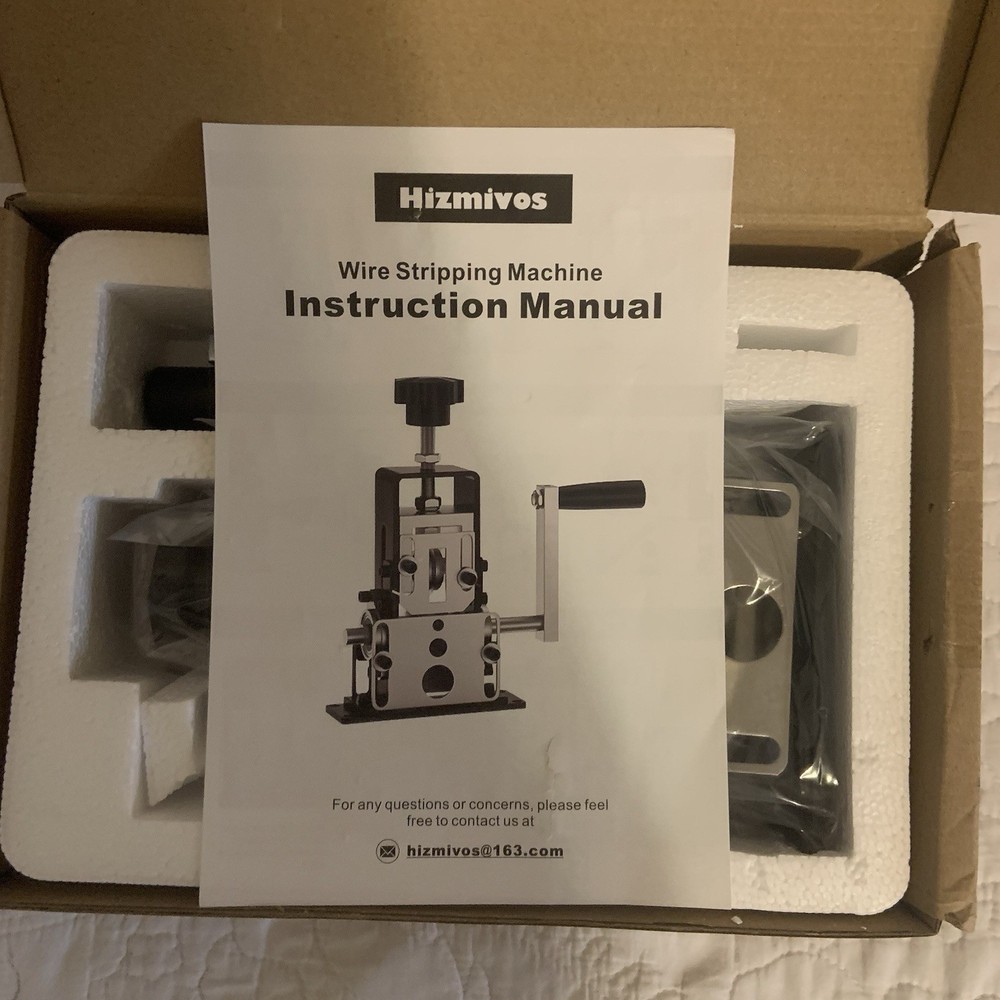 Hizmivos - Portable - Manual Wire Stripping Machine - Silver/Black