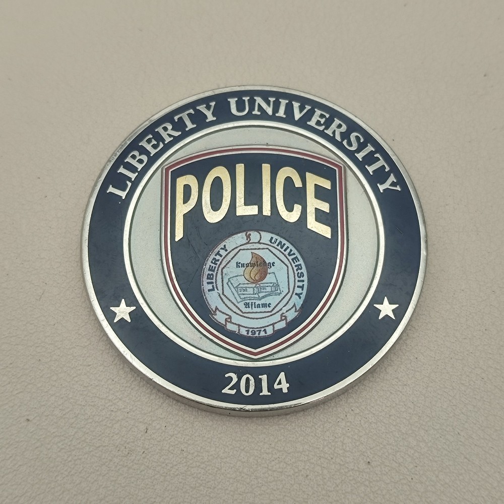 Liberty University Police Knowledge Aflame Challenge Coin