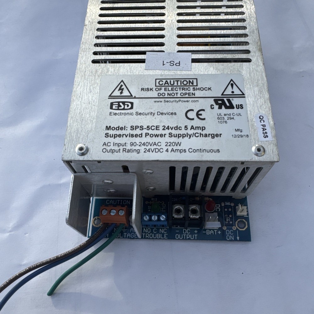 Electronic Security Devices SPS-5CE 5A Supervised Power Supply/Charger