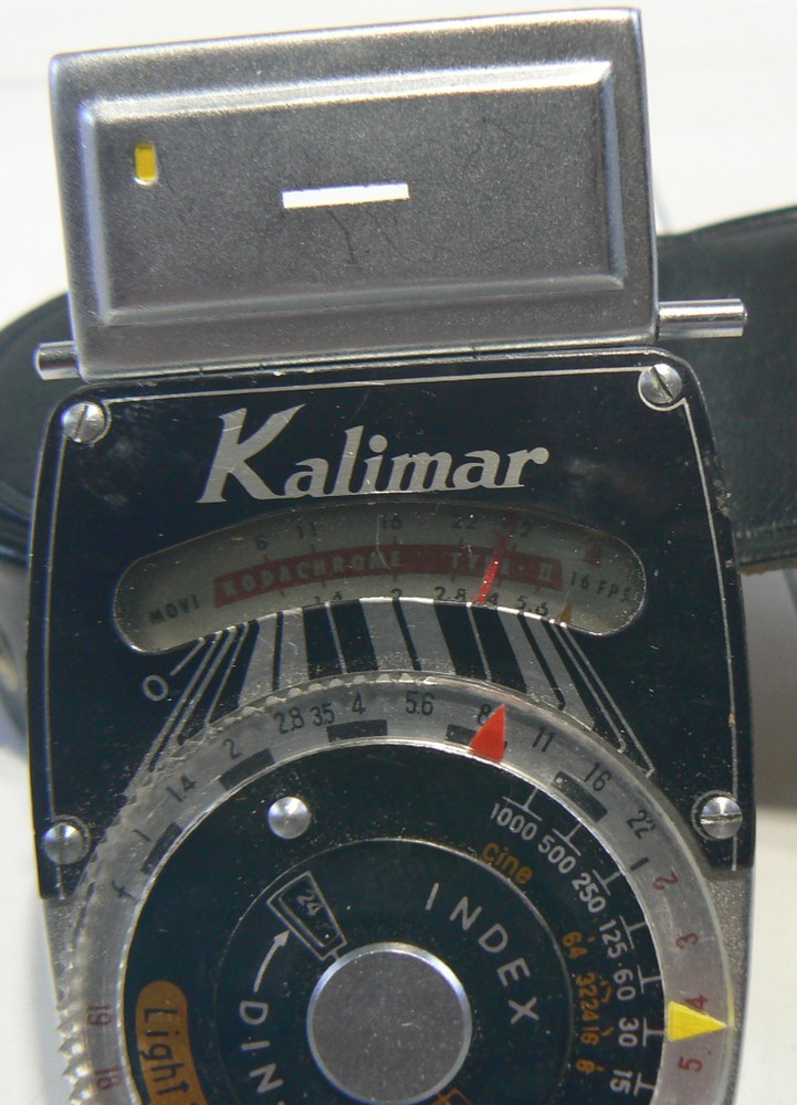 Kalimar Kodachrome Type II Exposure Light Meter with Leather Case - TESTED WORKS