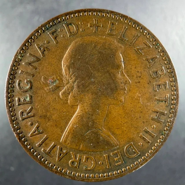 1960 Great Britain Half Penny Sharp Features