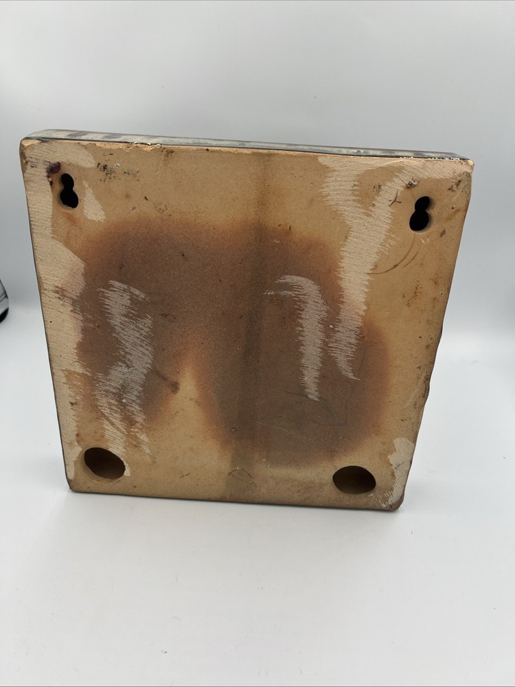Decorative Square Rustic Ceramic Pottery Tile Wall Hanging