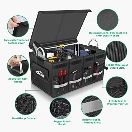 Trunk Organizer Cargo Organizer Trunk Storage Waterproof Collapsible Durable