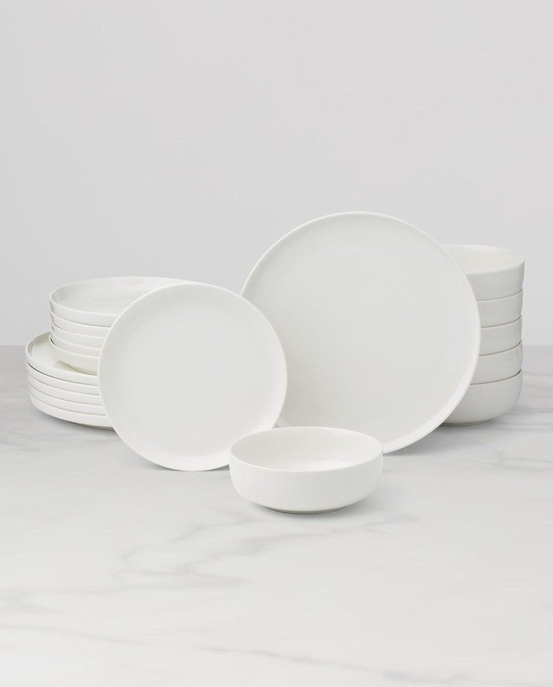 Oneida 899204 24 Seven White 18-Piece Dinnerware Set, Service For 6