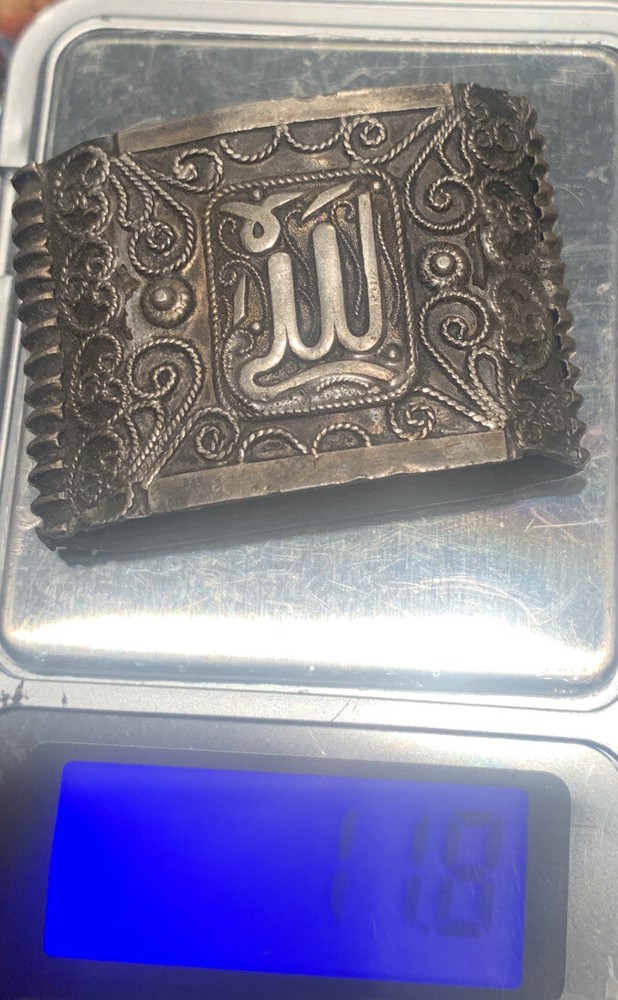 Vintage 925 Solid Sterling Silver Lighter Case 12 Grams Intricate Arab Design