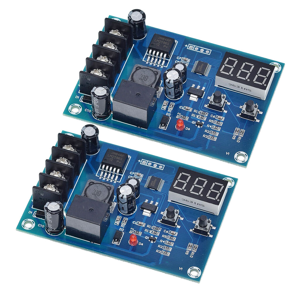 2x Battery Charge Controller Protection Module w/ LED Voltmeter XH-M603 12V 24V