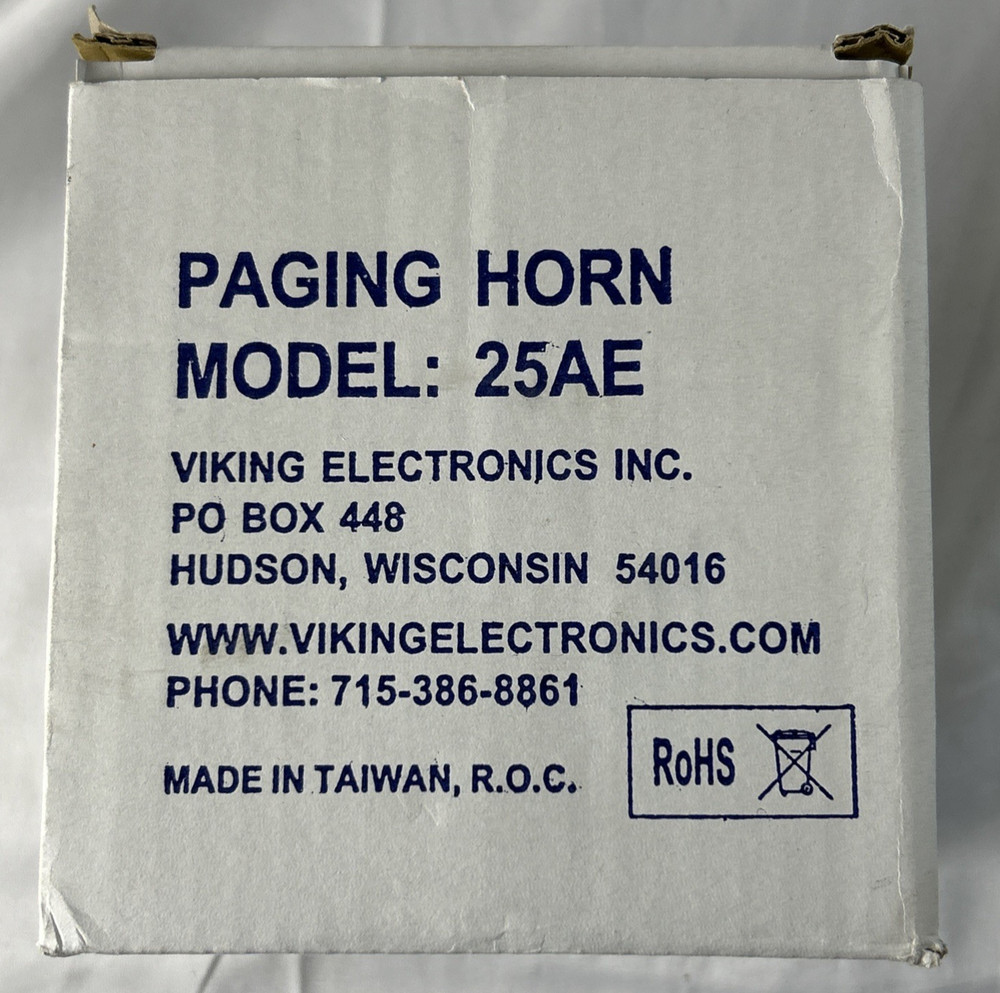 VIKING ELECTRONICS Directional Paging Horn Model 25AE Weather Resistant