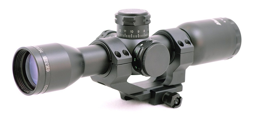 Hammers Compact Rifle Scope 6x32B w/ Illuminated MilDot Reticle Offset Mount