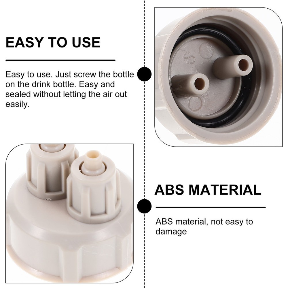 2 Pcs Dioxide System Aquarium Carbon Diffuser Bottle Fish Tank Cap