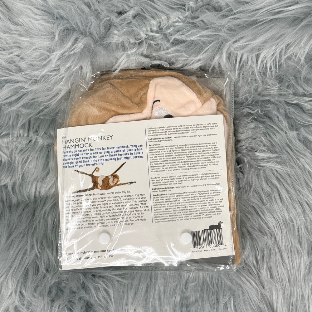 Marshall Pet Products Ferrets Hangin' Monkey Hammock - Brown