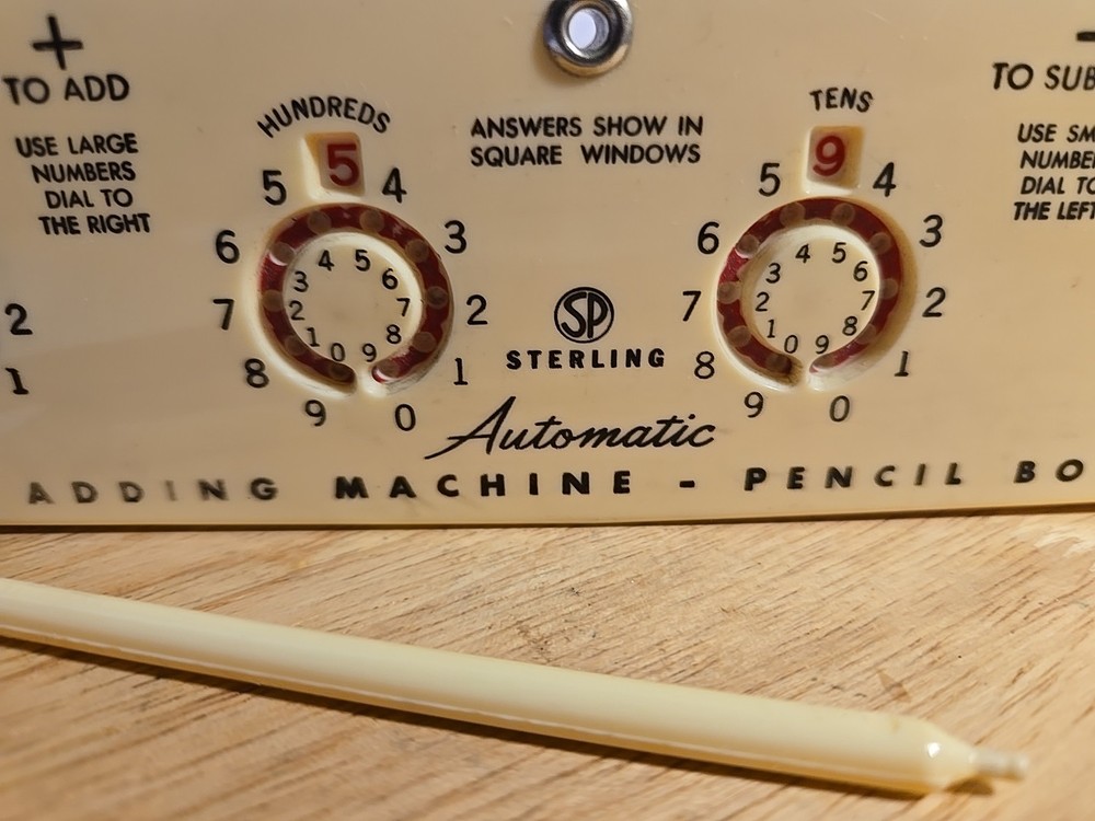Vintage 1960s Sterling No. 566 Automatic Adding Machine