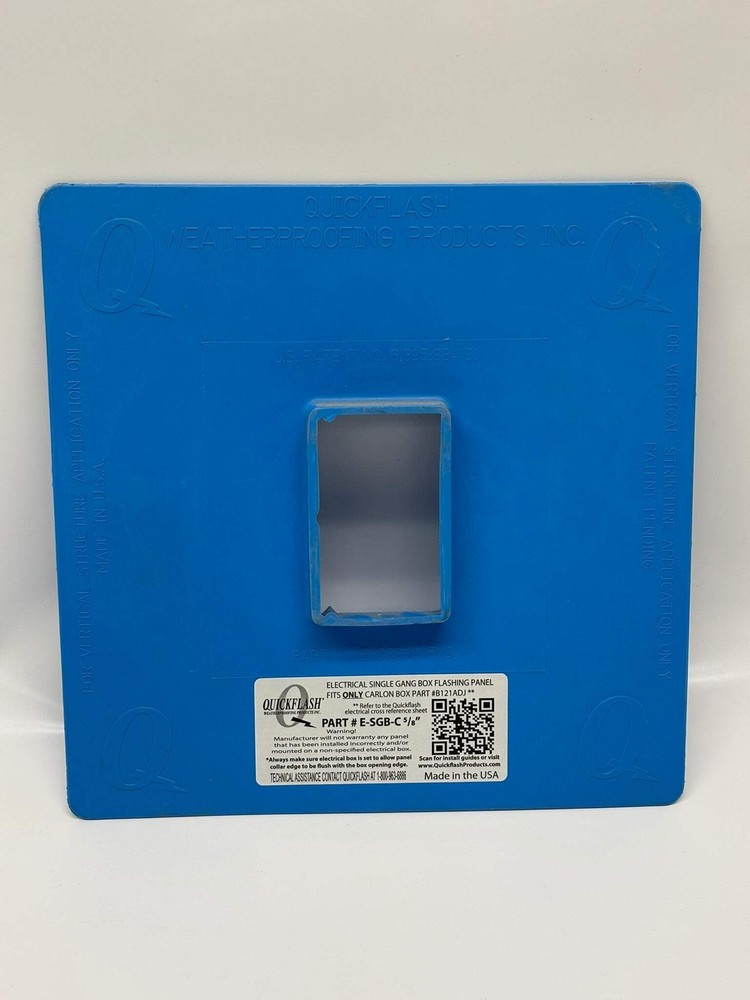 15 Pack Quick Flash E-SGB-C 5/8" ELECTRICAL SINGLE GANG BOX FLASHING PANEL