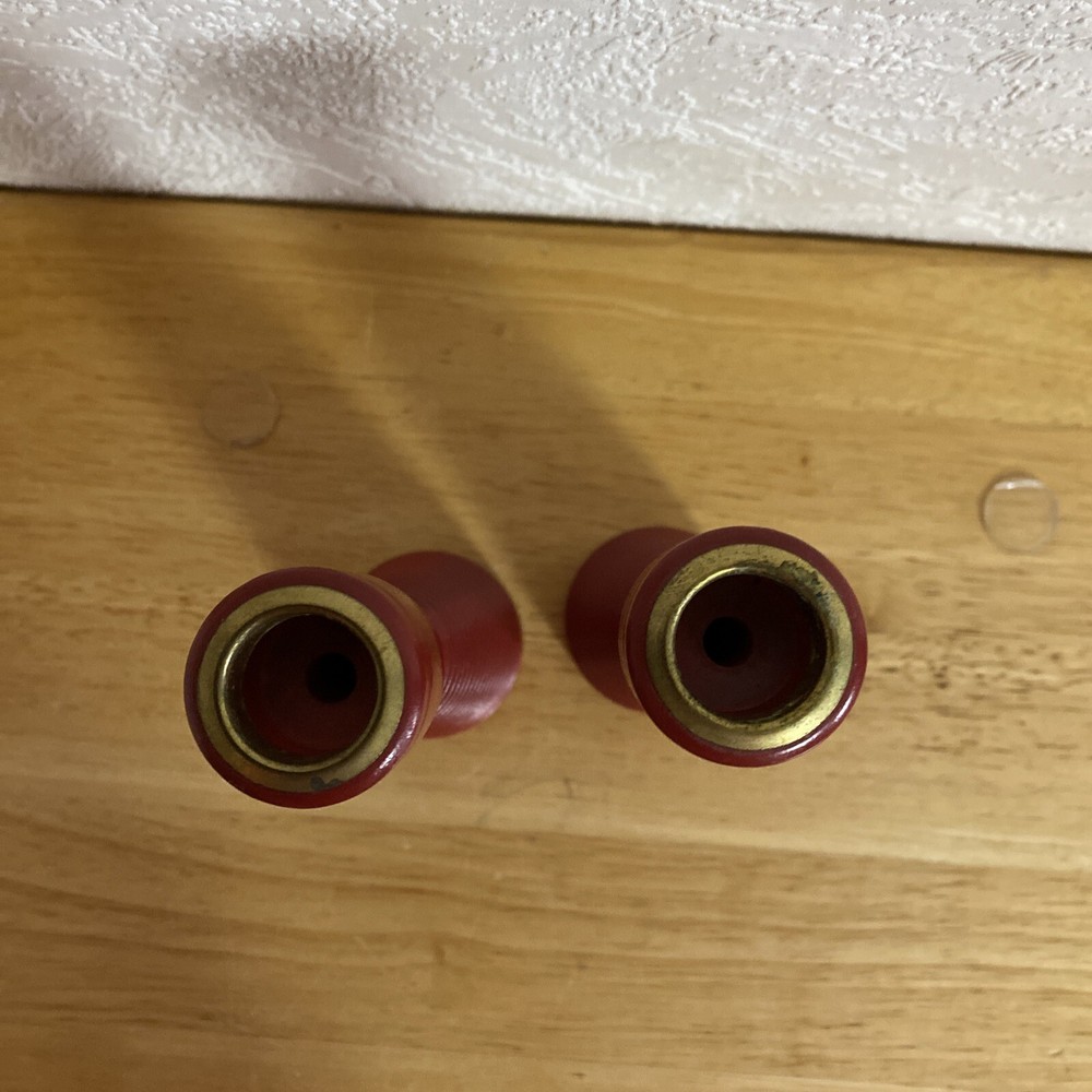 One pair of Dixie bobbins red