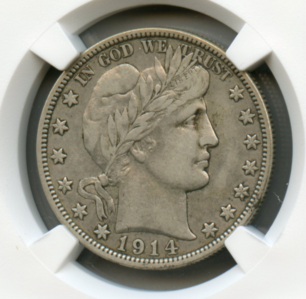 1914 S Barber Silver Half Dollar NGC VF 35