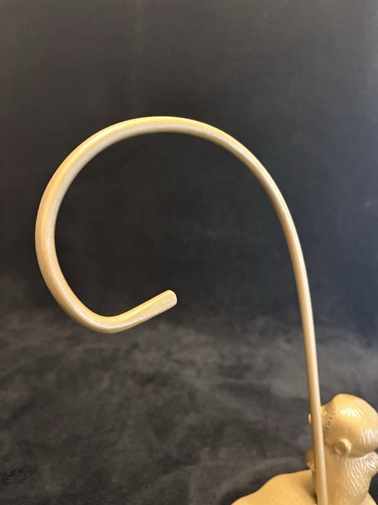 Cast Iron Monkey On Leaf Vintage Banana Holder