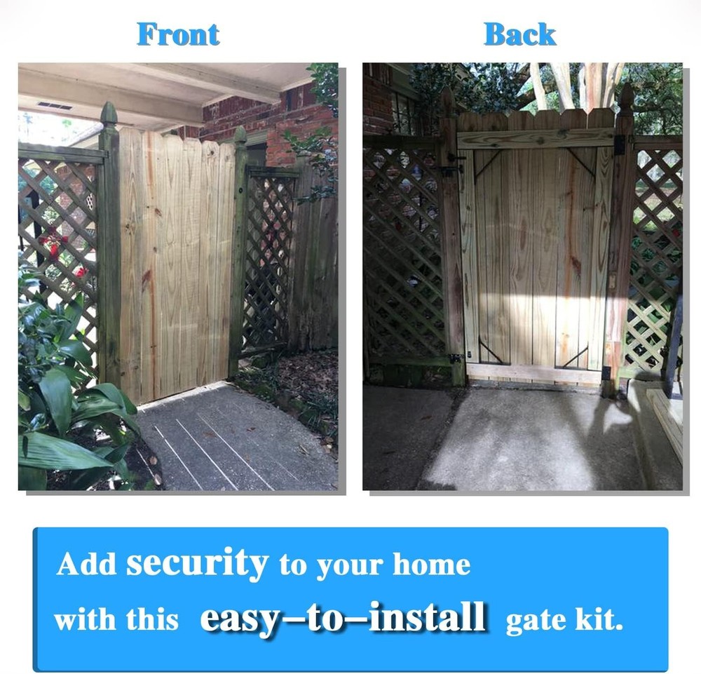 Heavy-Duty Fence Gate Kit No Sagging Hardware Components