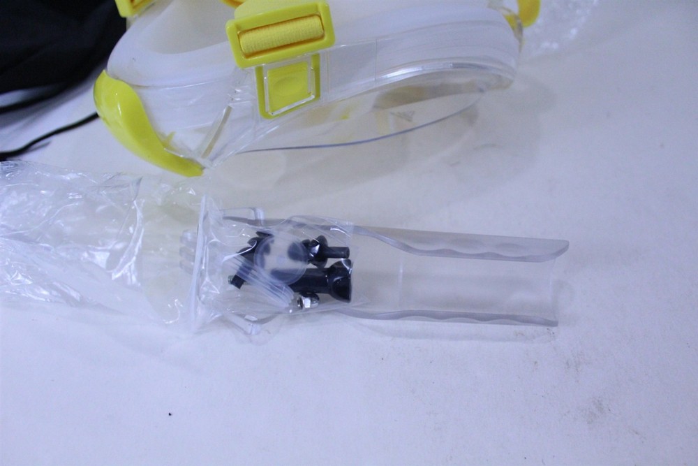Full Face Snorkel Set Yellow with Back Pack Storage Bag