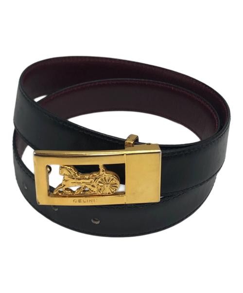 CELINE                    carriage buckle belt black