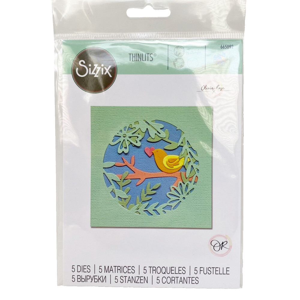 Sizzix Thinlits Spring Layered Scene Cutting Dies by Olivia Rose 665092 NEW