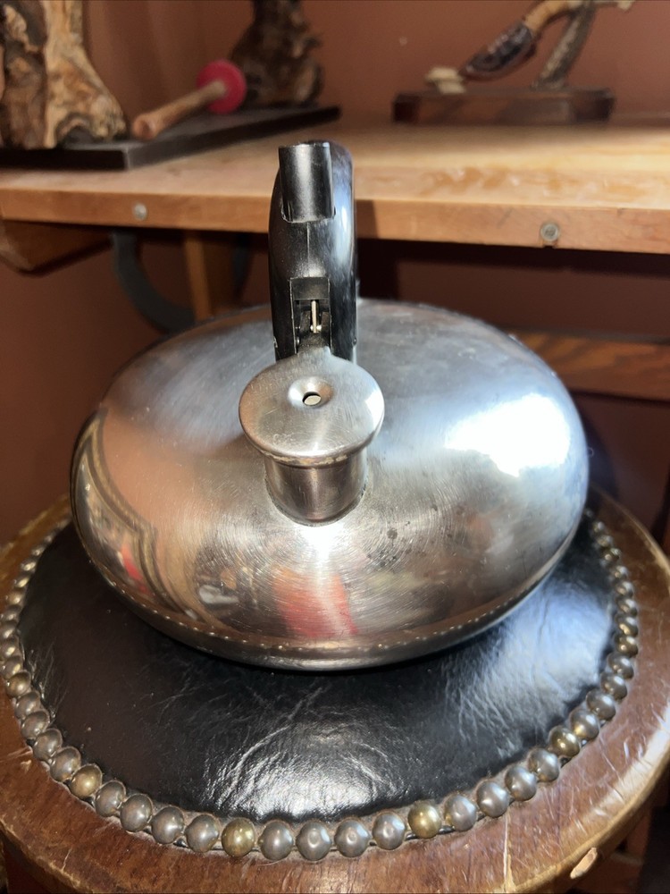 Stainless Steel 2 1/2 Quart Sam Lebowitz Copco Whistling Tea Kettle.
