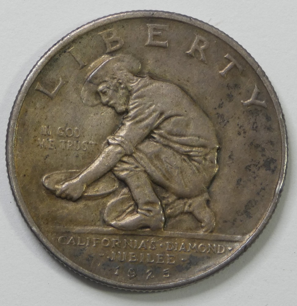 1925-S CA Diamond Jubilee Silver Commemorative Half Dollar EXTRA FINE