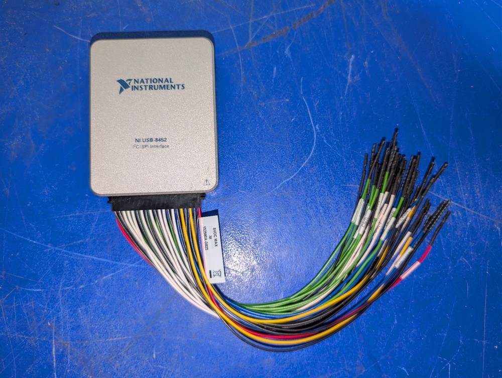 National Instruments NI USB-8452 I2C/SPI Interface, w/ Cables, Tested Working