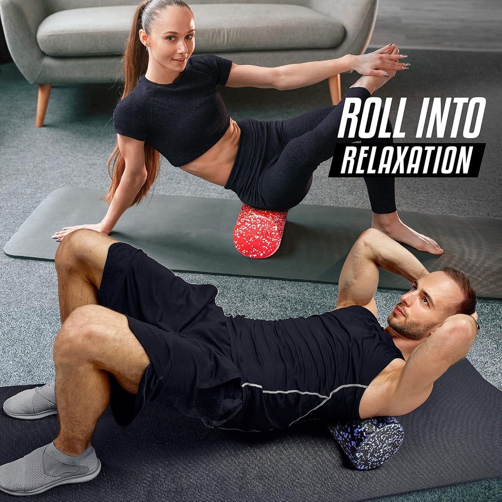 High-Density EPP Round Back Roller Foam, Exercise Foam Roller for Yoga, Pilat...