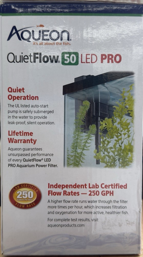 Aqueon QuietFlow 50 LED PRO Aquarium Filter
