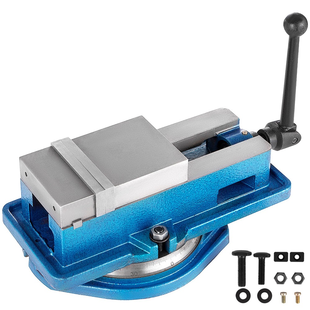 4'' Milling Machine Lockdown Vise Swivel Base Hardened Metal Precise Scale