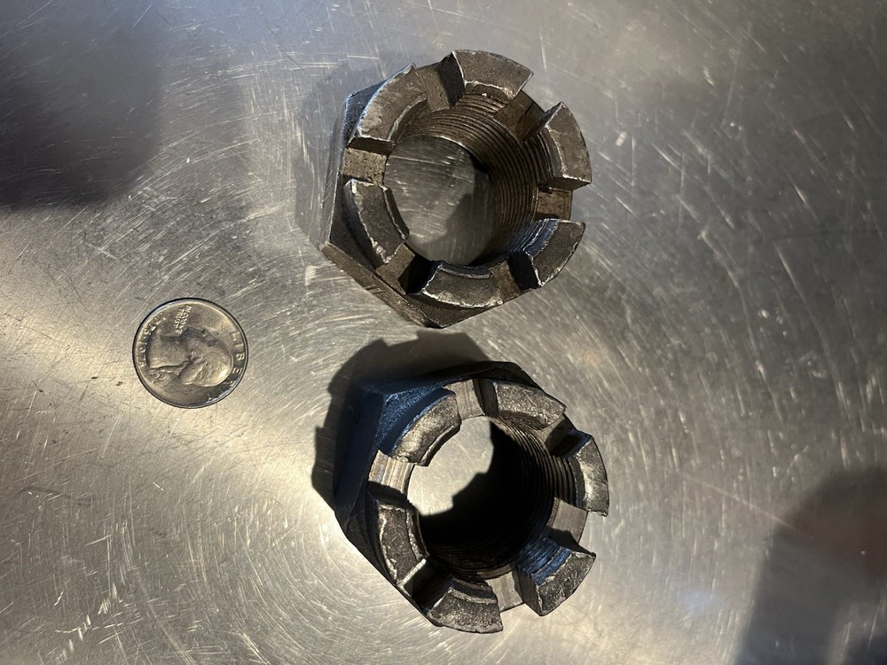 1-3/8 - 12 Castle Nuts, 2 Pcs