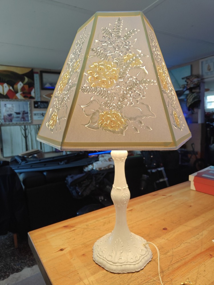 Stunning Lamp W Light Shine Thru Shade