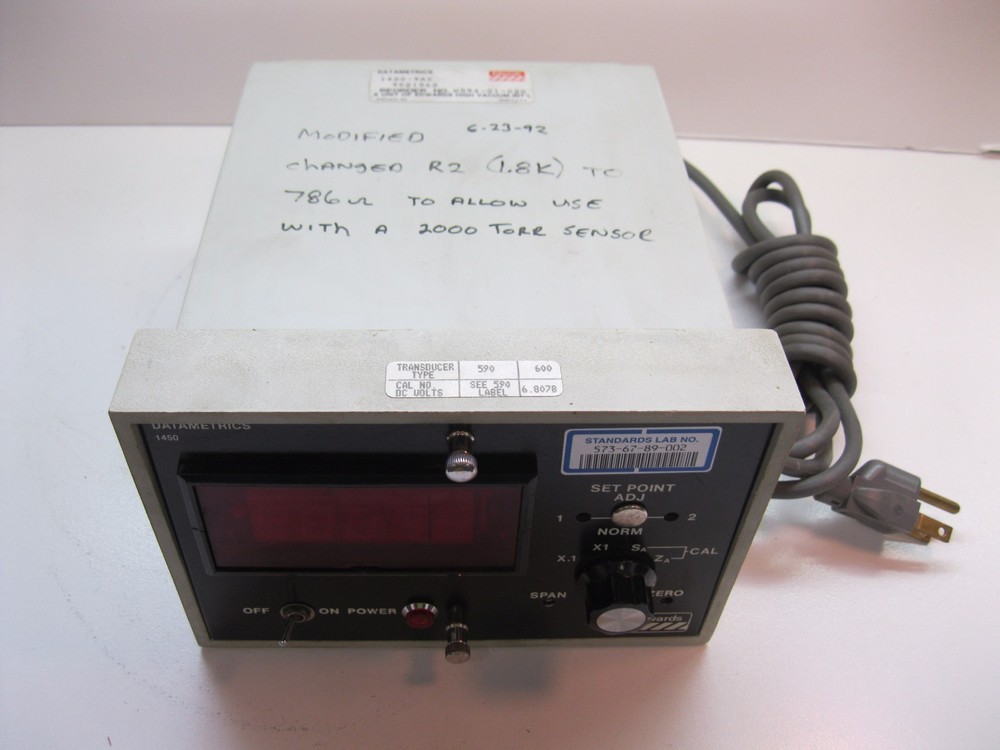 Edwards Datametrics 1450 1400 - 9AX Electronic Manometer Transducer Sensor