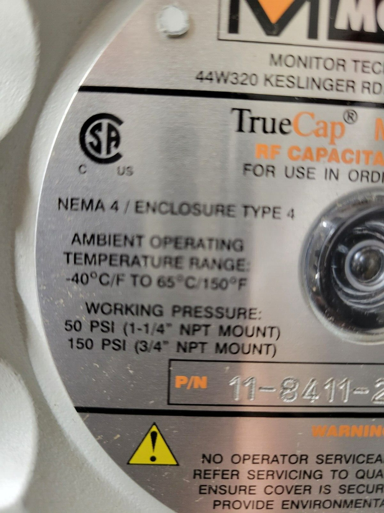 TRUE CAP MODEL MK-2e CAPACITANCE LEVEL SENSOR
