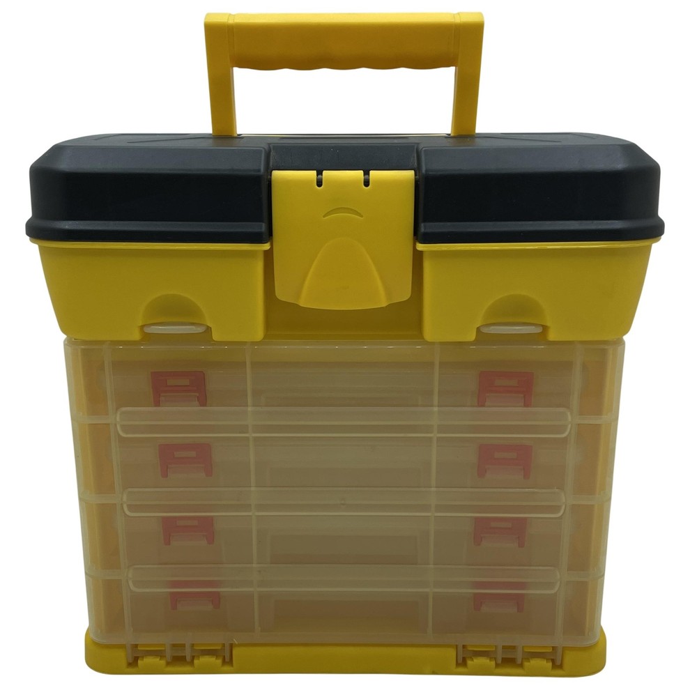 Plastic Tool Storage Organizer Box 4 Drawer Utility Craft Case Handle Portable