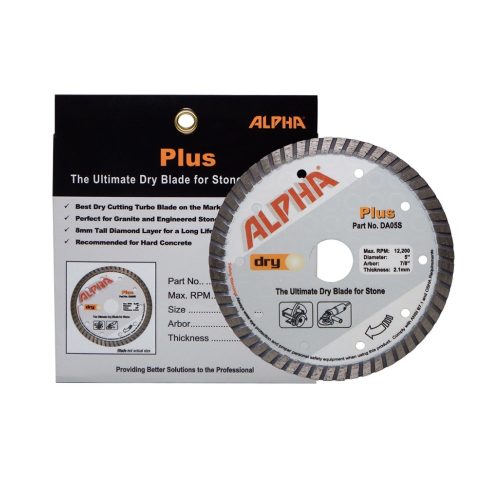 Alpha Professional Tools Plus Dry Diamond Blade 5"- DA05S