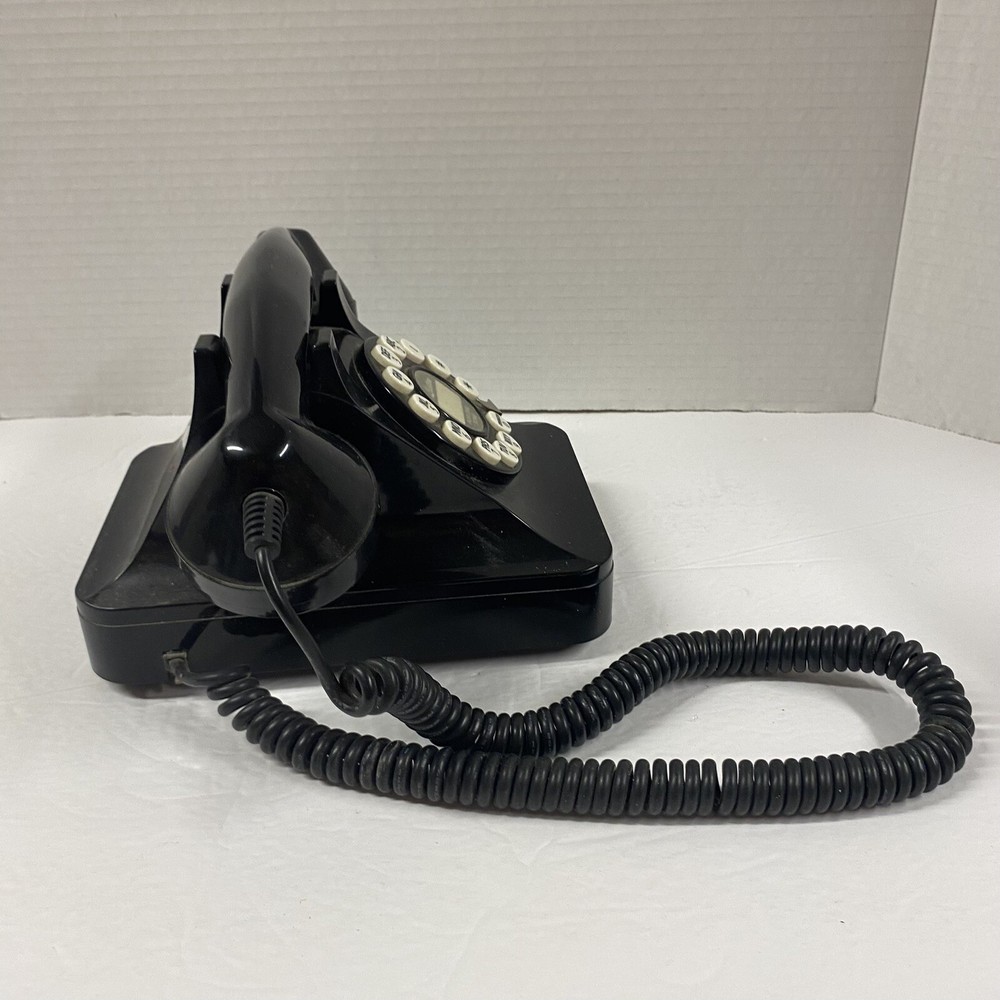 50's Style Classic Black Touch Tone Desk Phone from Polyconcept