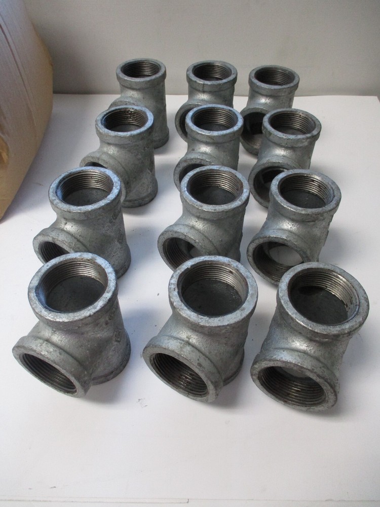 PROFLO 1-1/2 GALVANIZED MI , PIPE TEE FITTING, CLASS 150, LOT OF 12,