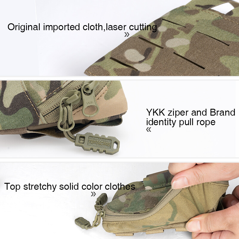 TOPTACPRO Tactical MOLLE Pouch Accessory Pouch Chest Storage Admin Panel Sundry