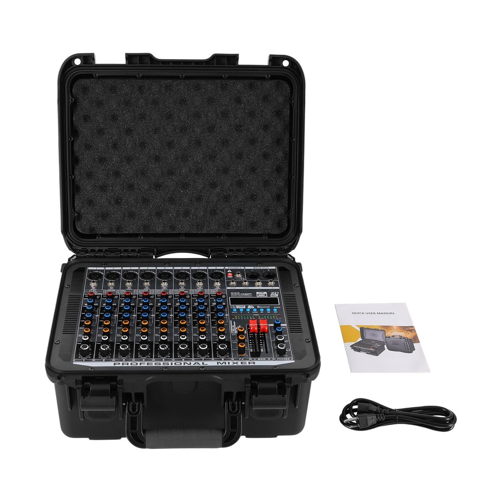 8-Channel Professional Bluetooth Live Studio Audio Mixer USB Mixing Console