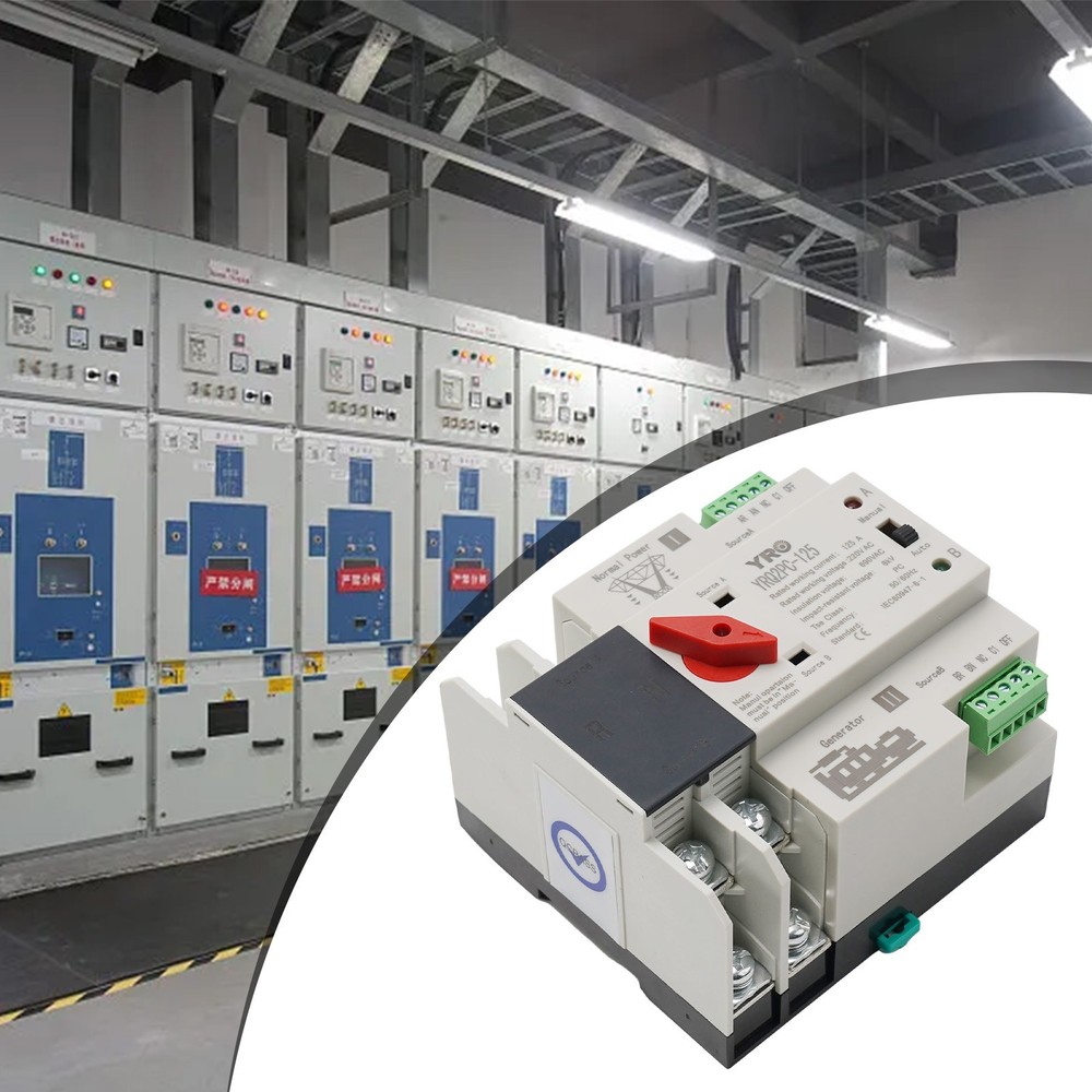 AC 220V Transfer Switch Kit,Transfer Switch Changeover Switch 125A 50/60Hz