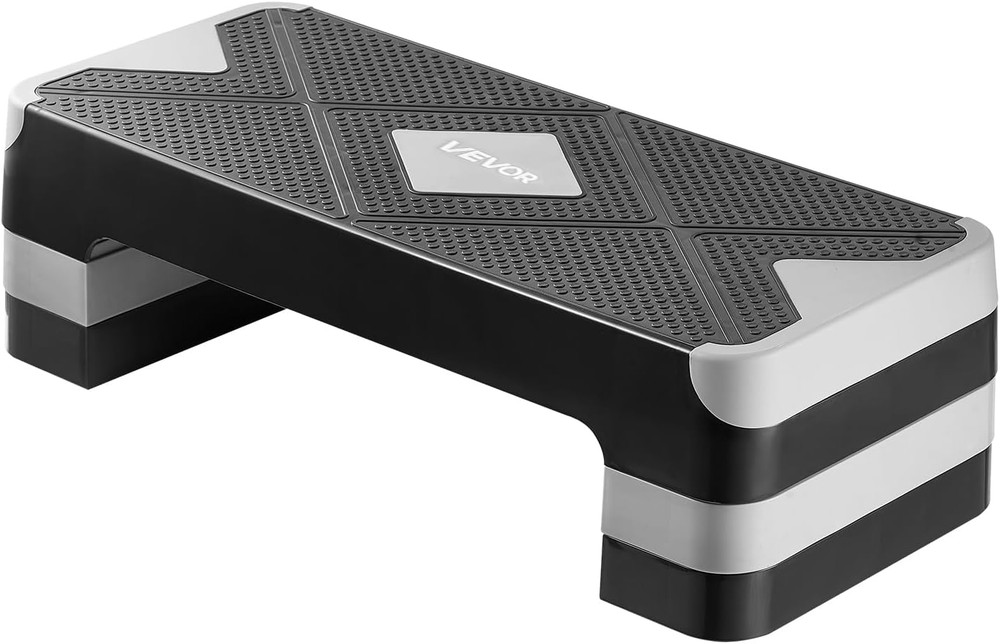 Aerobic Exercise Step Platform, 28-Inch Workout Aerobic Stepper, Height Adjustab