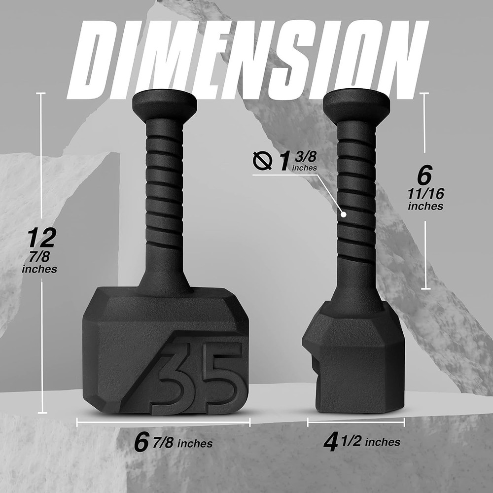 New Cast Iron Kettlebell, Multi-Shape Anti-Slip Handle Strength Training Tool