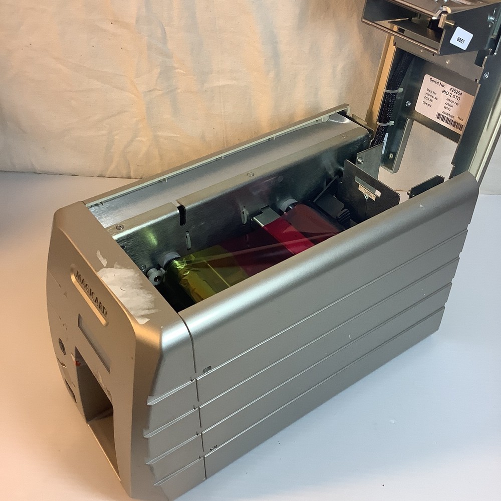 Magicard Rio 2E Std Single-Sided ID Card Printer USB LAN Serial No Feeder&Hopper