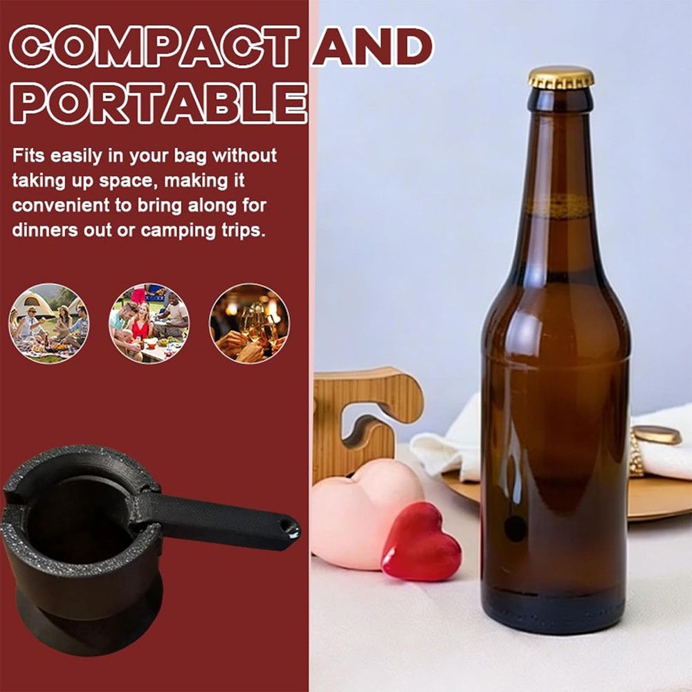 Mechanical Bottle Opener with Launch - Ergonomic Heavy Duty Beer Cap Flipper
