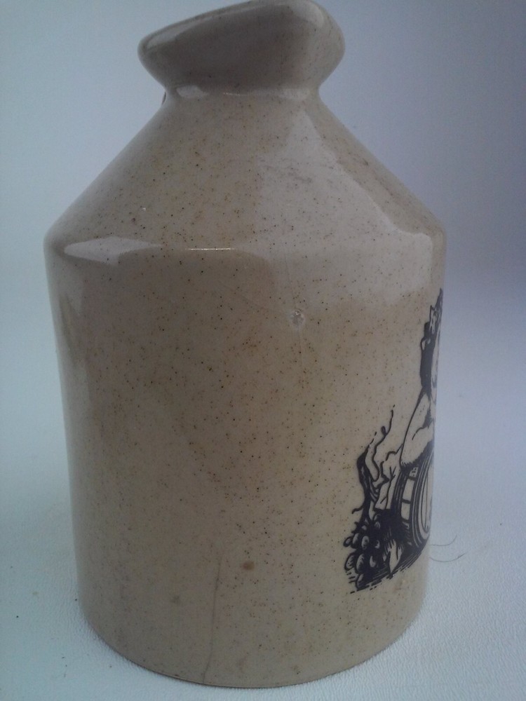 Salt Glazed Jug with Cherub Drinking Wine