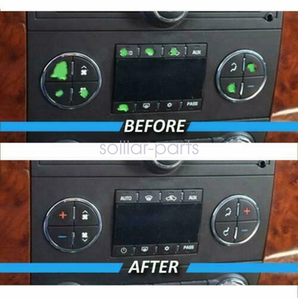 Replacement Climate Control Button Stickers For 2006-2014 Chevrolet GMC New