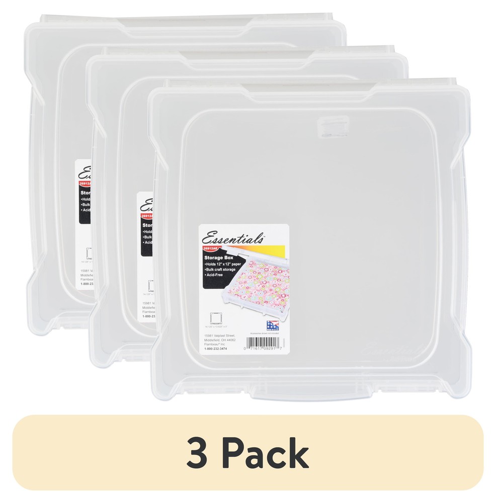 Flambeau Scrapbook Craft Storage Box Clear 1 Pack