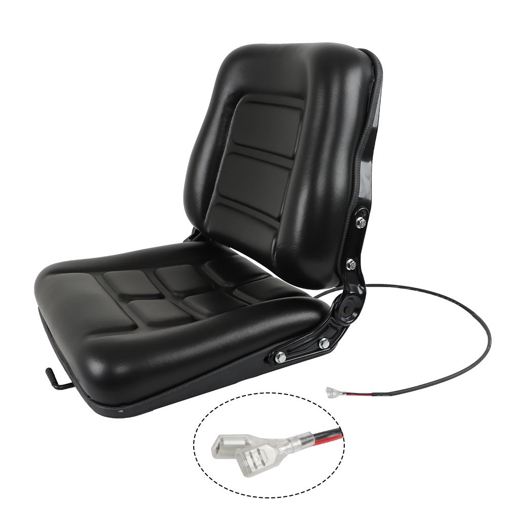 Universal Forklift Seat Fold Down Tractor Seat with Adjustable Angle Back Switch