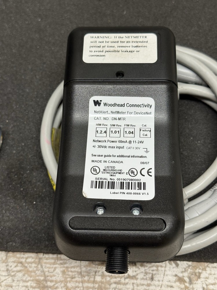 Woodhead DN-MTR NetAlert! DeviceNet NetMeter Diagnostic Tool Nice