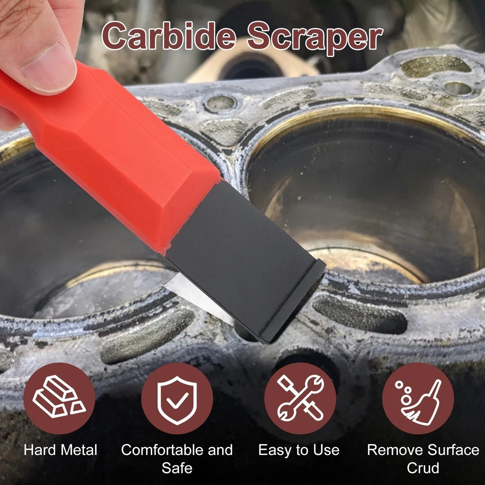 Tungsten Carbide Scraper Set Gasket Remover Tool for Engine Rust Glue Clean